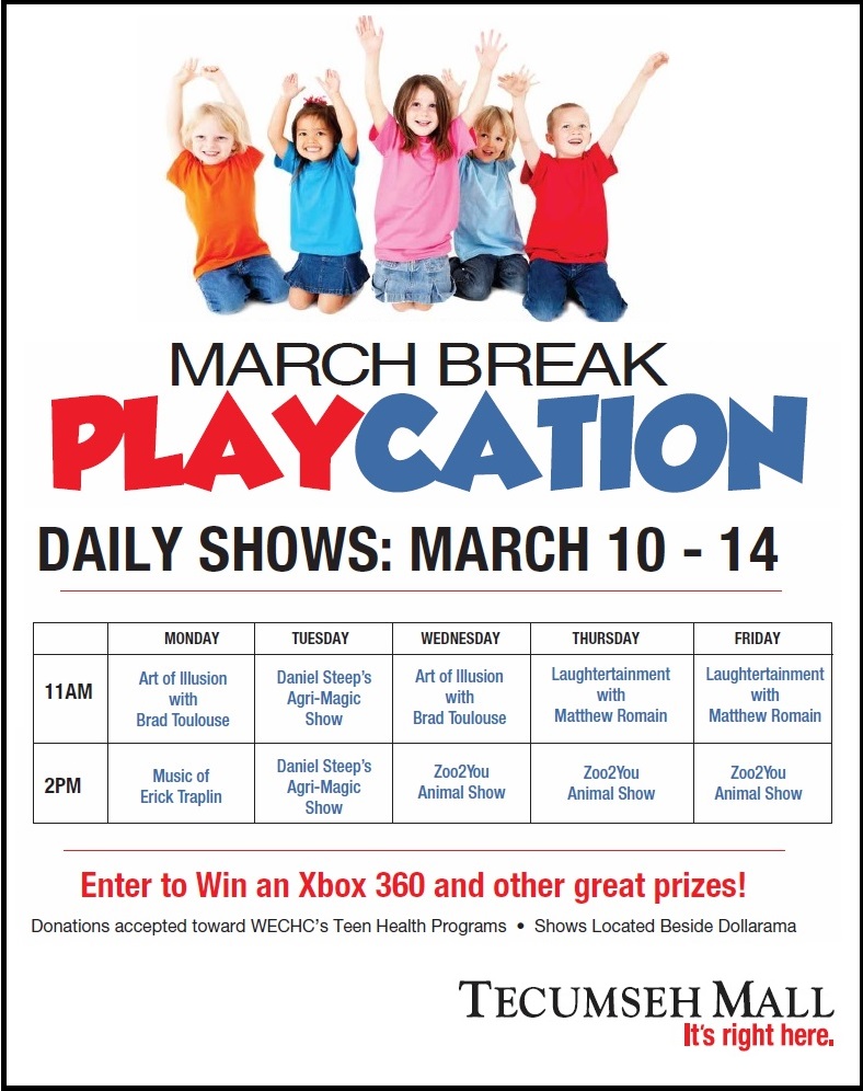 Zoo2You, Magic Shows & More During March Break At Tecumseh Mall