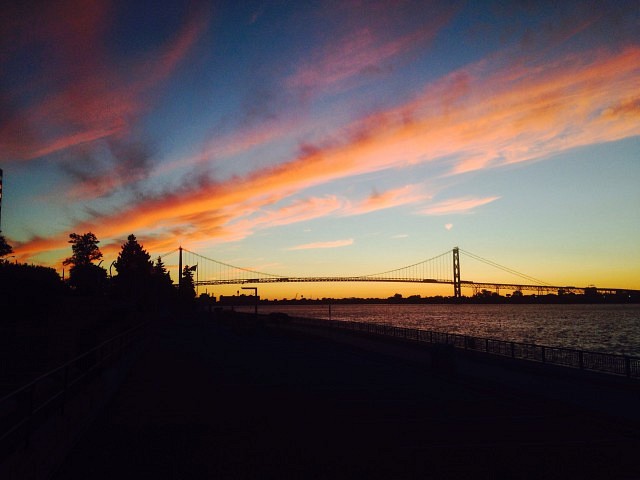 Sunset near ambassador bridge by Spencer