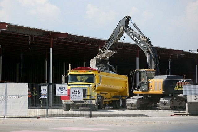 Work is underway at the former Devonshire Mall Target store