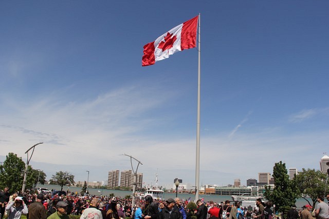 PHOTOS: The Great Canadian Flag Raising Ceremony - windsoriteDOTca News