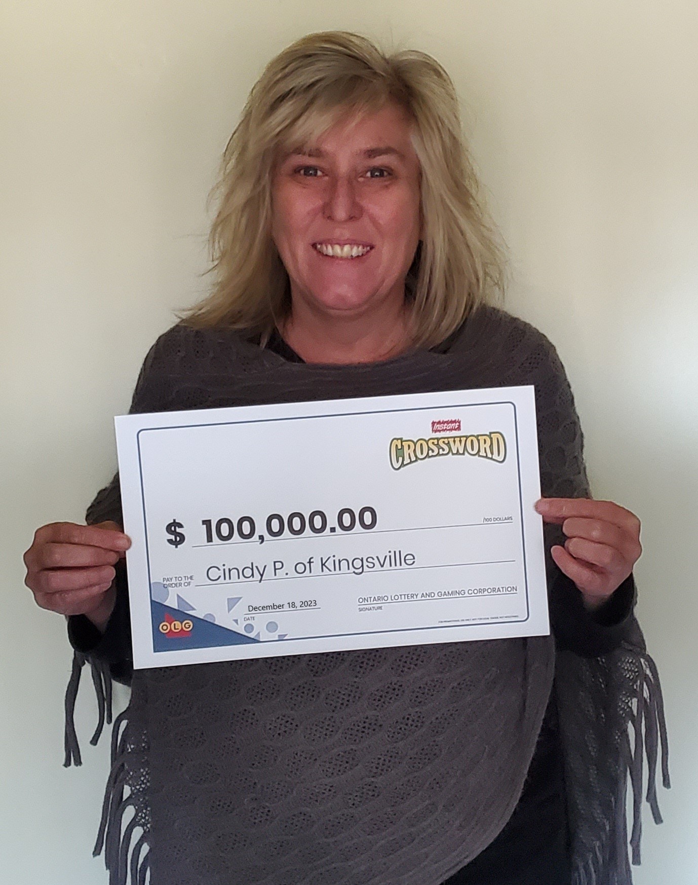 Kingsville Resident Wins $100 000 With Instant Crossword Tripler