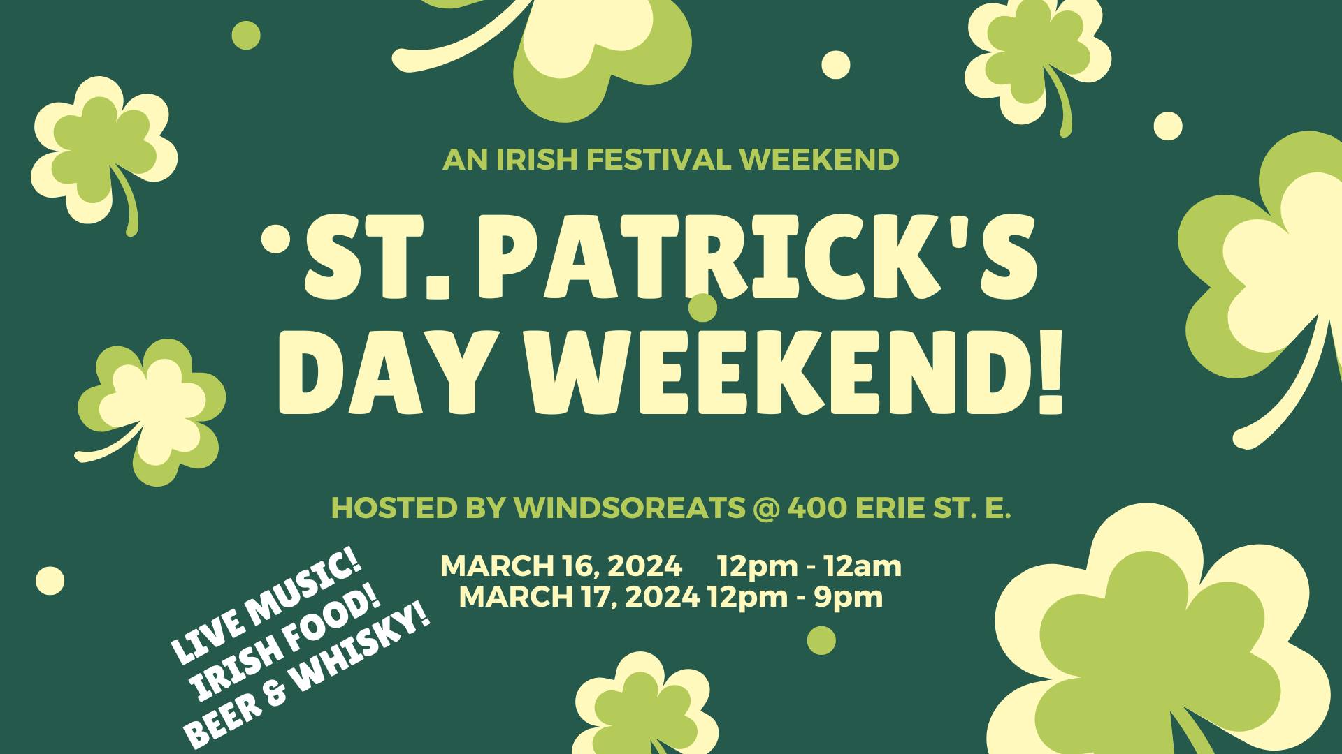 St. Patrick's Day Windsor & Essex County Events windsoriteDOTca