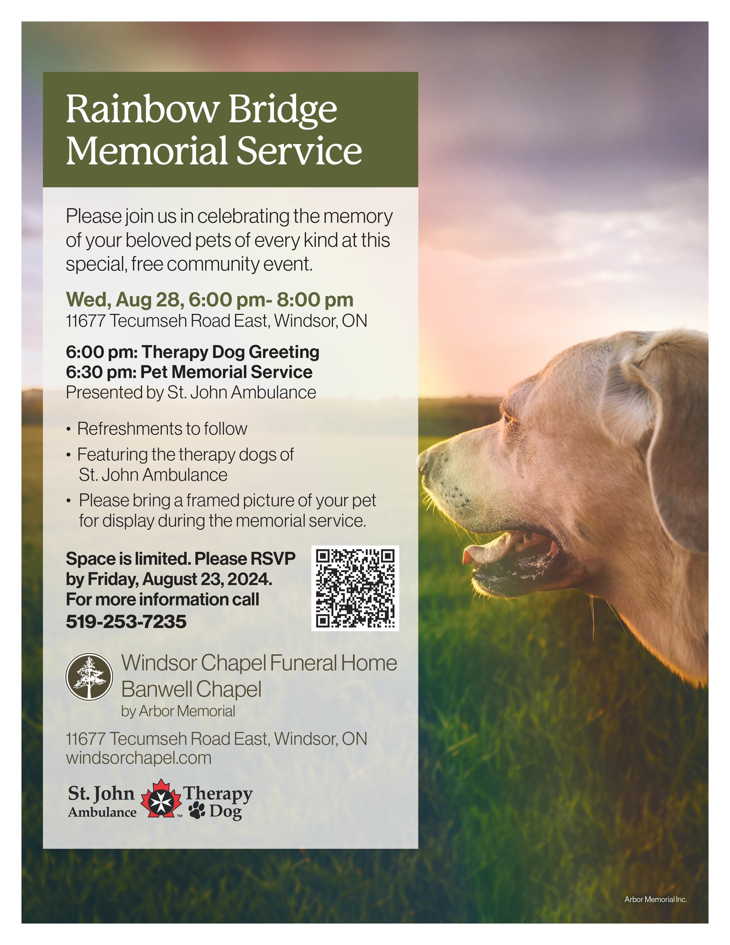 4th Annual Rainbow Bridge Memorial Service Windsor And Essex County Events Windsoritedotca 3629